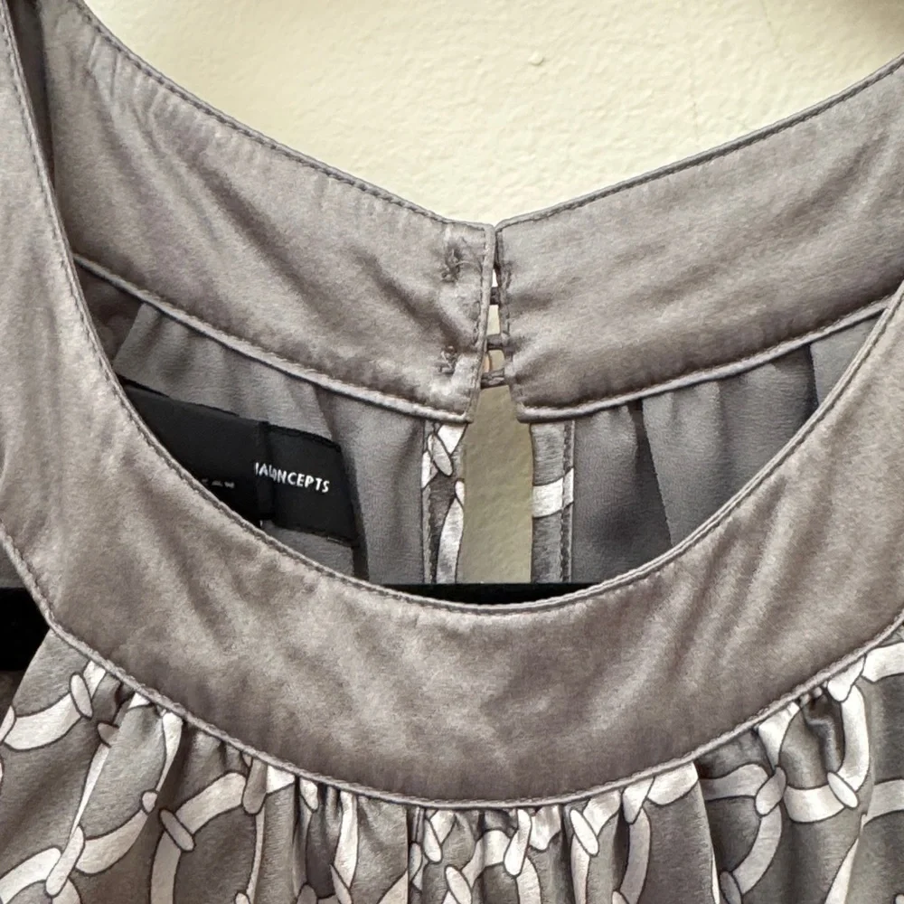 I.N.C -100% silk halter dress-chain link pattern - Picture 6 of 8